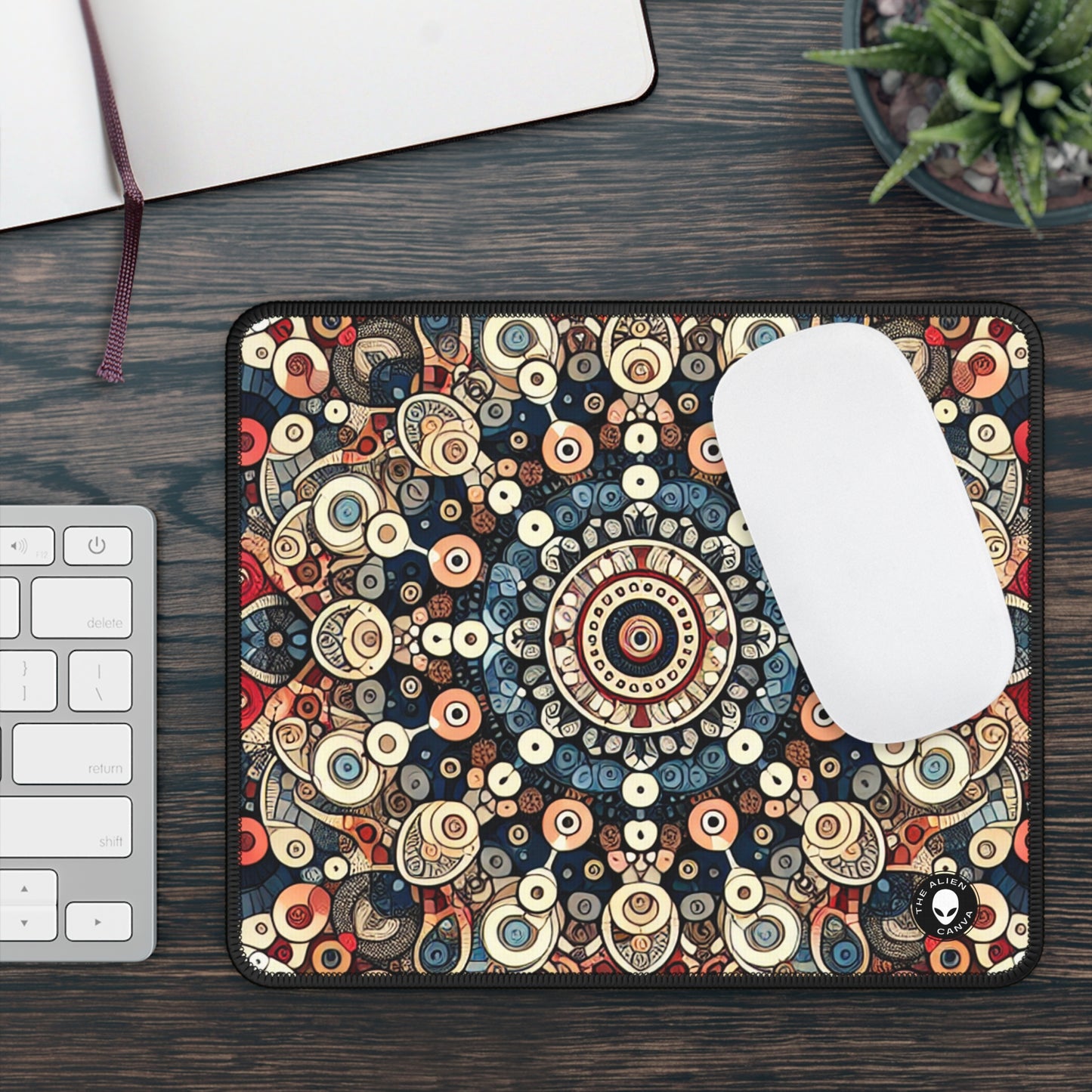 "Nature's Harmony: Floral Mandala Art" - The Alien Gaming Mouse Pad Pattern Art