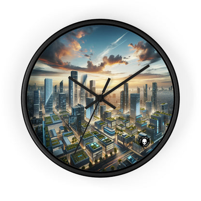 "Future Metropolis: A Neo-Futuristic Urban Utopia" - The Alien Wall Clock Neo-futurism