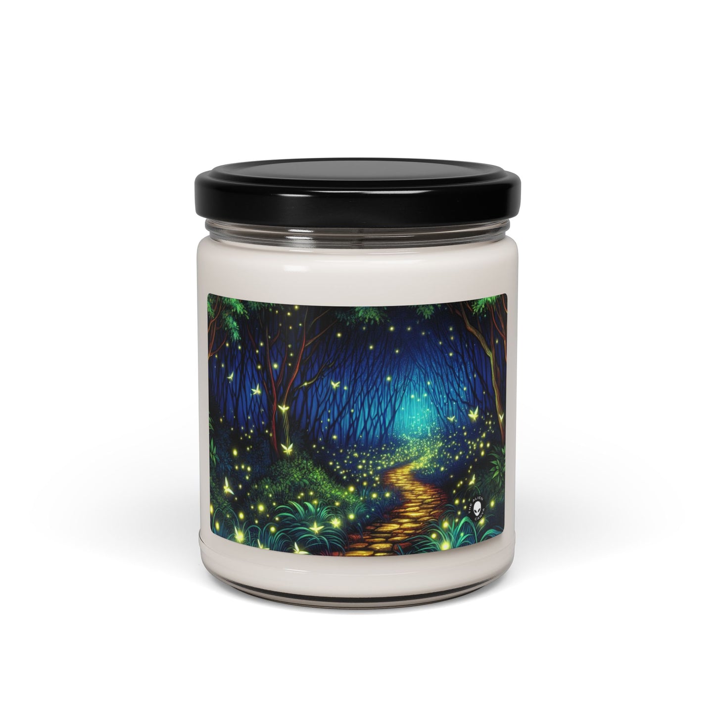 "Bosque Encantado: Resplandor Nocturno" - Vela de Soja con Aroma Extraterrestre de 9oz