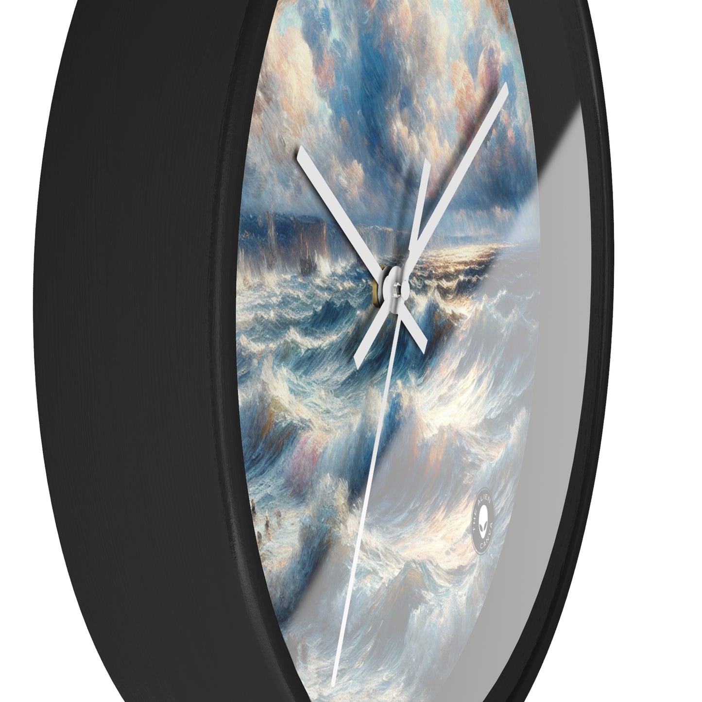 "Storm-Tossed Seas" - The Alien Wall Clock Impressionism