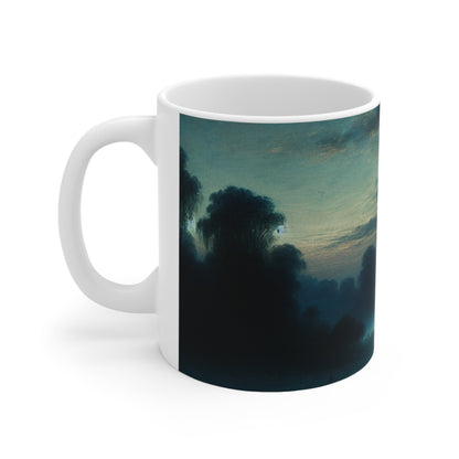 "Misty Twilight: Un viaje tonalista hacia la serenidad silenciosa" - The Alien Ceramic Mug 11oz Tonalism