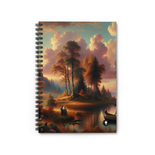 "Whispers of Love in the Enchanted Forest" - The Alien Spiral Notebook (Ruled Line) Romanticism