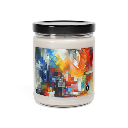 "Optimistic Progress: An Abstract Artwork" - The Alien Scented Soy Candle 9oz Abstract Art