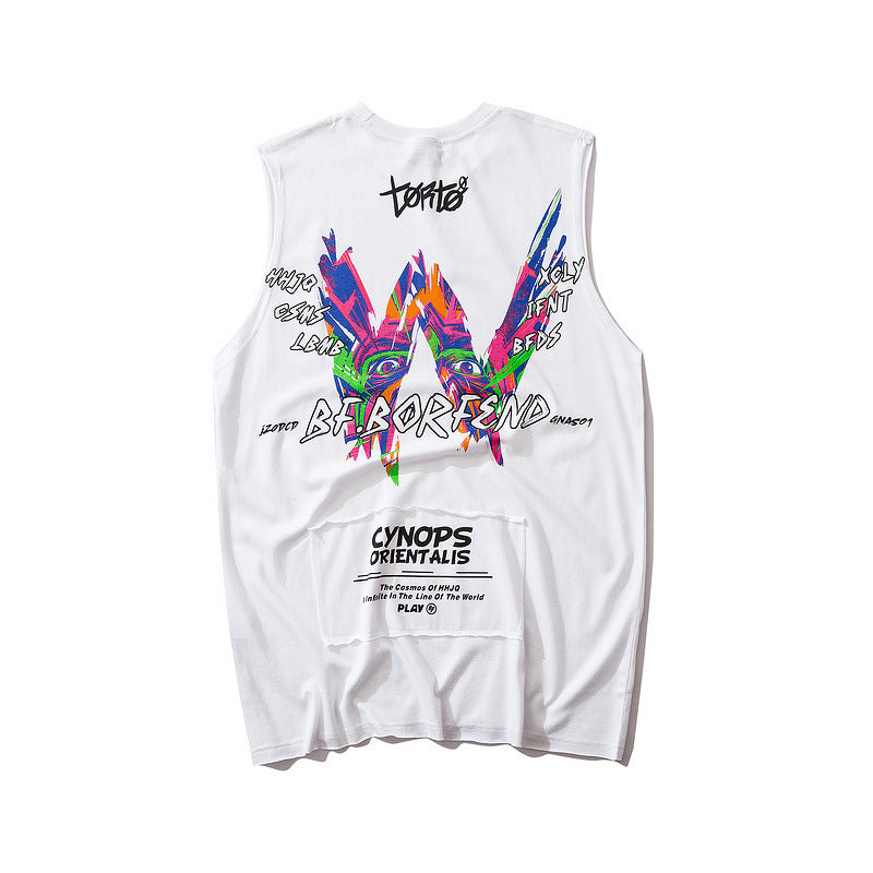 hiphop printed vest