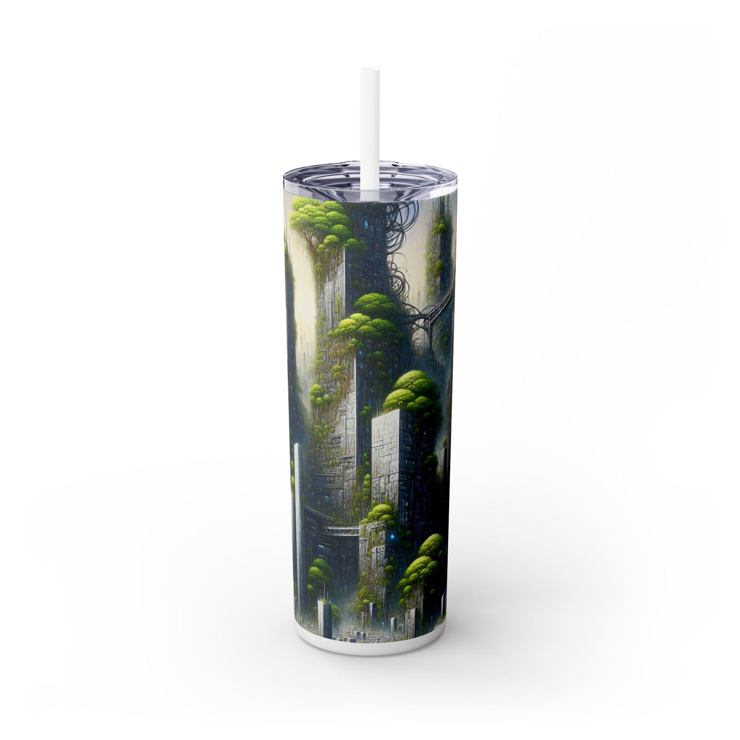 "Biodome Cityscape": vaso estrecho con pajita de 20 oz de Alien Maars®