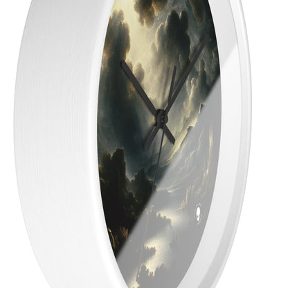 "Ombres solennelles : un portrait de ténébrisme" - L'horloge murale extraterrestre ténébrisme