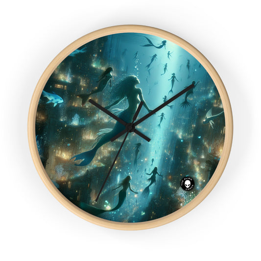 "Enchantment Below: A Bioluminescent Underwater Metropolis" - The Alien Wall Clock