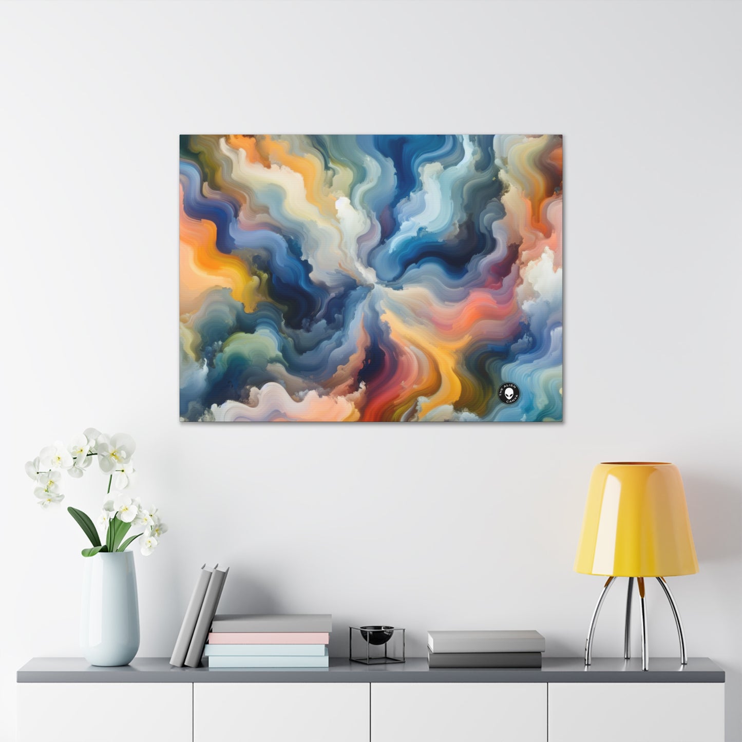 "Sunset Reflections: A Serene Color Field Painting" - The Alien Canva Color Field Painting