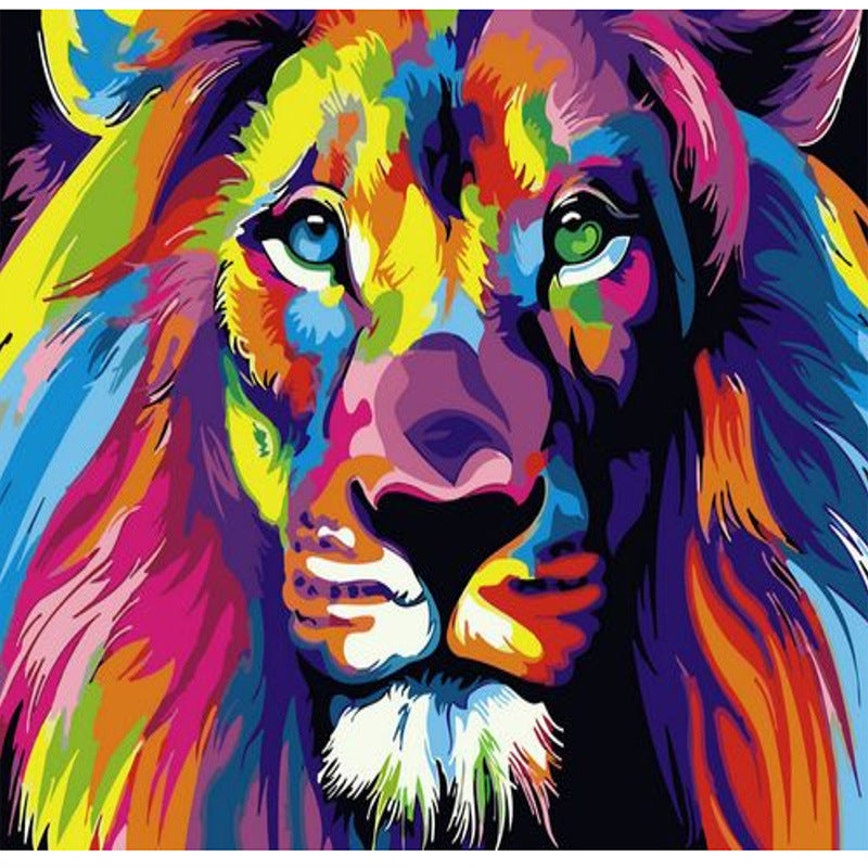 Frameless Colorful Animals Abstract Painting Diy Digital Paintng By Numbers Modern Wall Art Picture For Home Wall Artwork