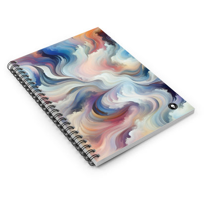 "Harmony in Nature: A Lyrical Abstraction" - The Alien Spiral Notebook (Ruled Line) Lyrical Abstraction