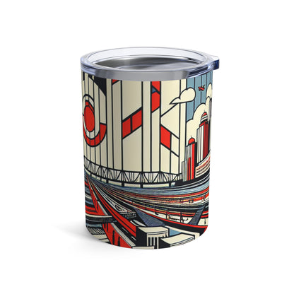 "Constructing Ideas: A Typographic Landscape" - The Alien Tumbler 10oz Constructivism Style