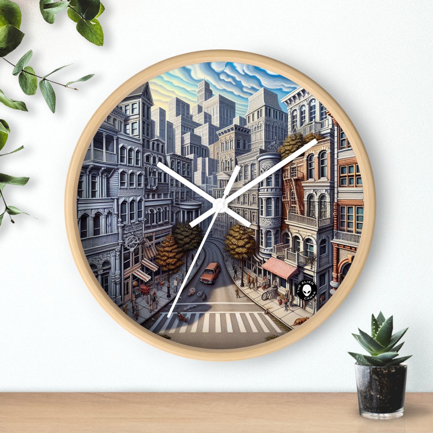 "Passage Enchanté : Transcender la Réalité" - L'Horloge Murale Alien Trompe-l'oeil