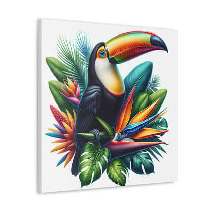 "Toucan sur une fleur tropicale" - Le style hyperréaliste Alien Canva