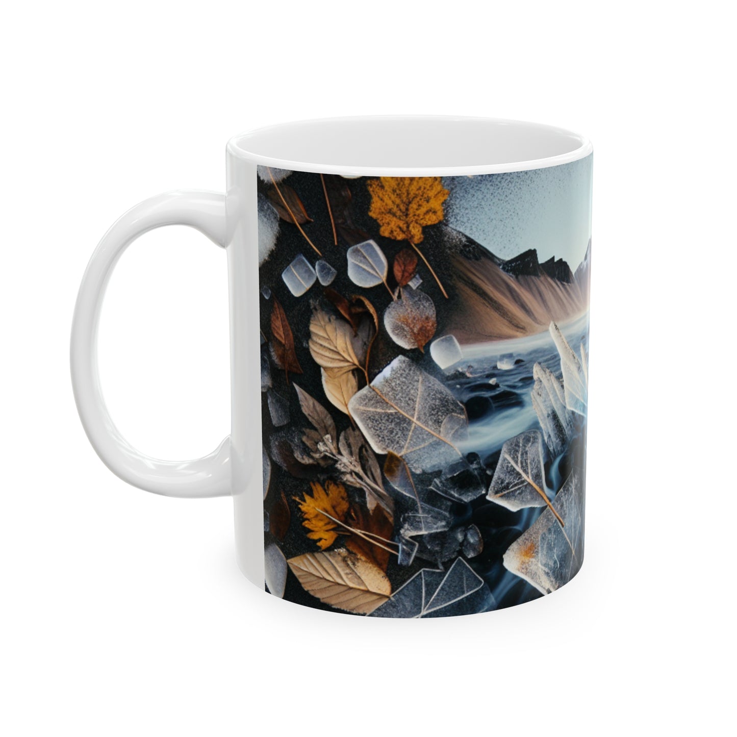 "Fleeting Forest: Ephemeral Art Installation in Nature" - The Alien Ceramic Mug 11oz Ephemeral Art