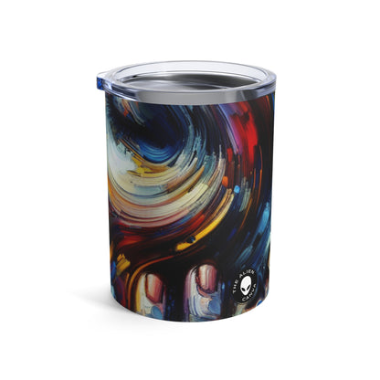 "Lumières de la ville : une ode néo-expressionniste au chaos urbain" - The Alien Tumbler 10oz Neo-expressionnisme