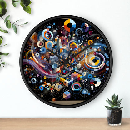 "A Geometric Moment In Time" - The Alien Wall Clock Digital Art