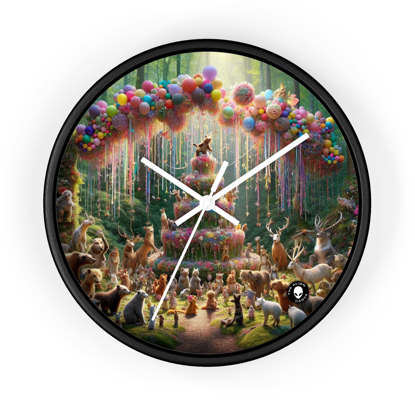 "Forest Fiesta" - The Alien Wall Clock