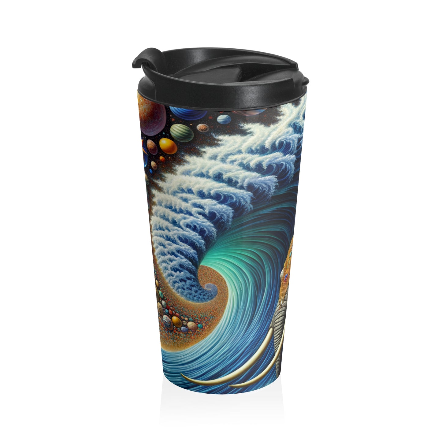"The Wondrous Ride" - The Alien Stainless Steel Travel Mug Surrealism Style