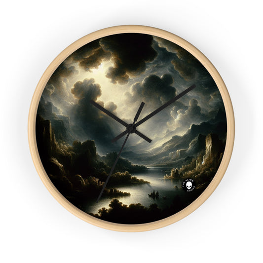 "Sombras solemnes: un retrato del tenebrismo" - El reloj de pared alienígena Tenebrismo