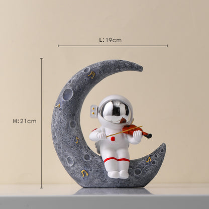 Accesorios de decoración del hogar Figuras de astronauta de resina nórdica