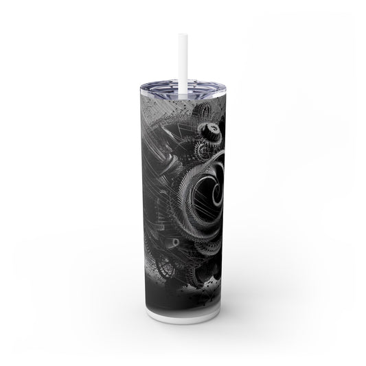 "Serenity in Flight: A Kinetic Avian Sculpture" - The Alien Maars® Skinny Tumbler with Straw 20oz Kinetic Sculpture