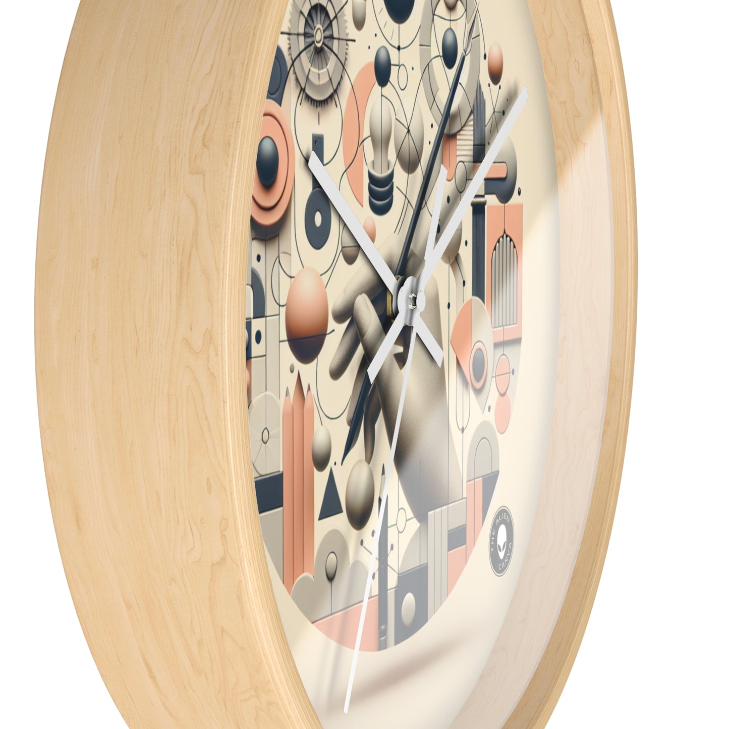 "Tech-Nature Fusion: An Artistic Exploration" - The Alien Wall Clock Conceptual Art