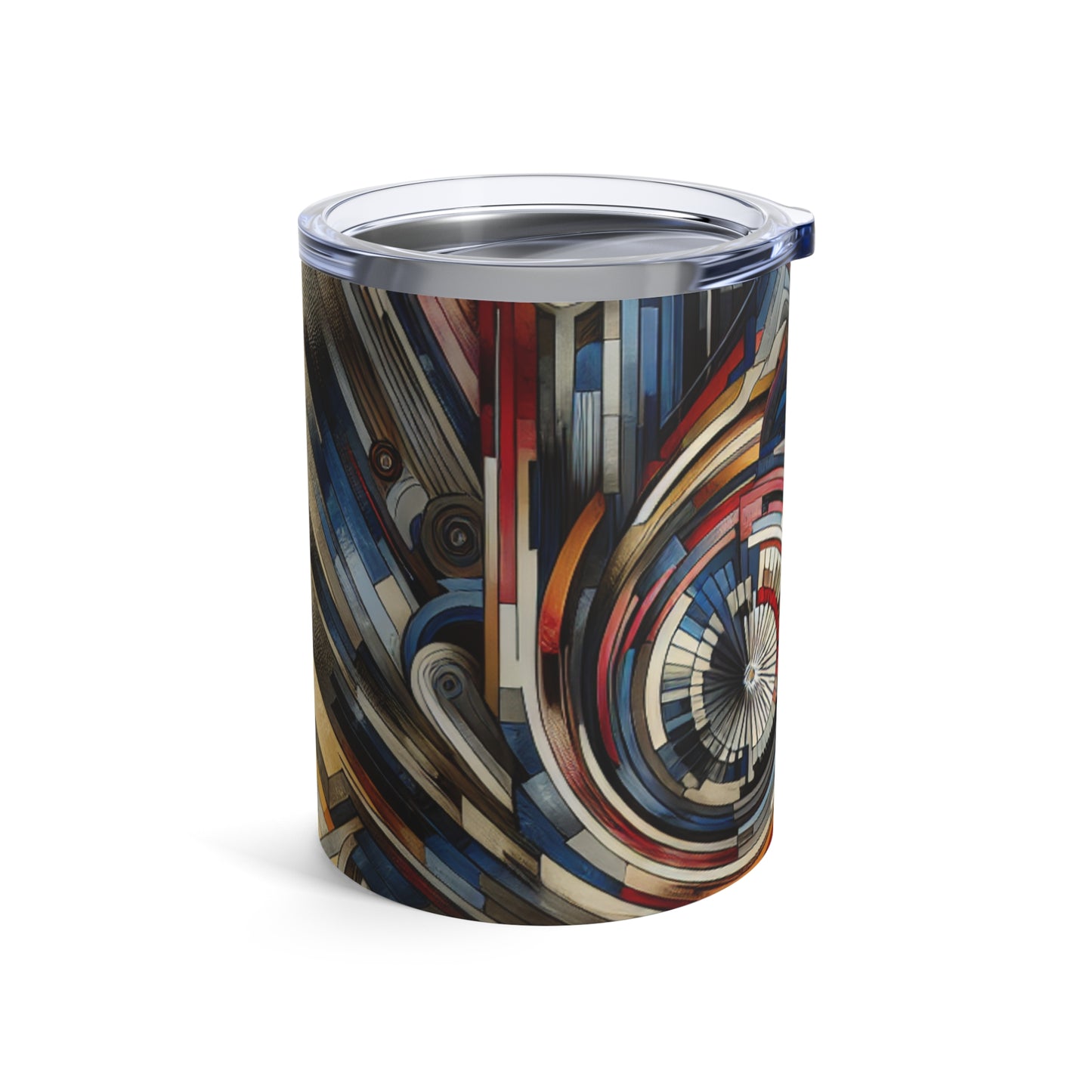 "Royaumes fragmentés : une exploration surréaliste en couleurs et en formes" - The Alien Tumbler 10oz Art d'avant-garde