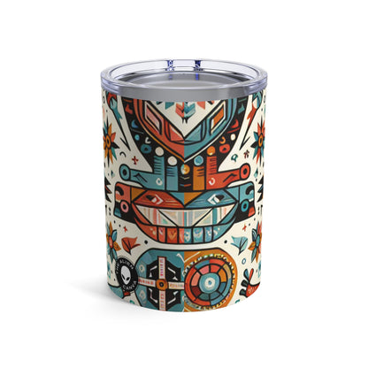 "La sabiduría de la naturaleza: un tributo indígena" - The Alien Tumbler 10oz Indigenous Art