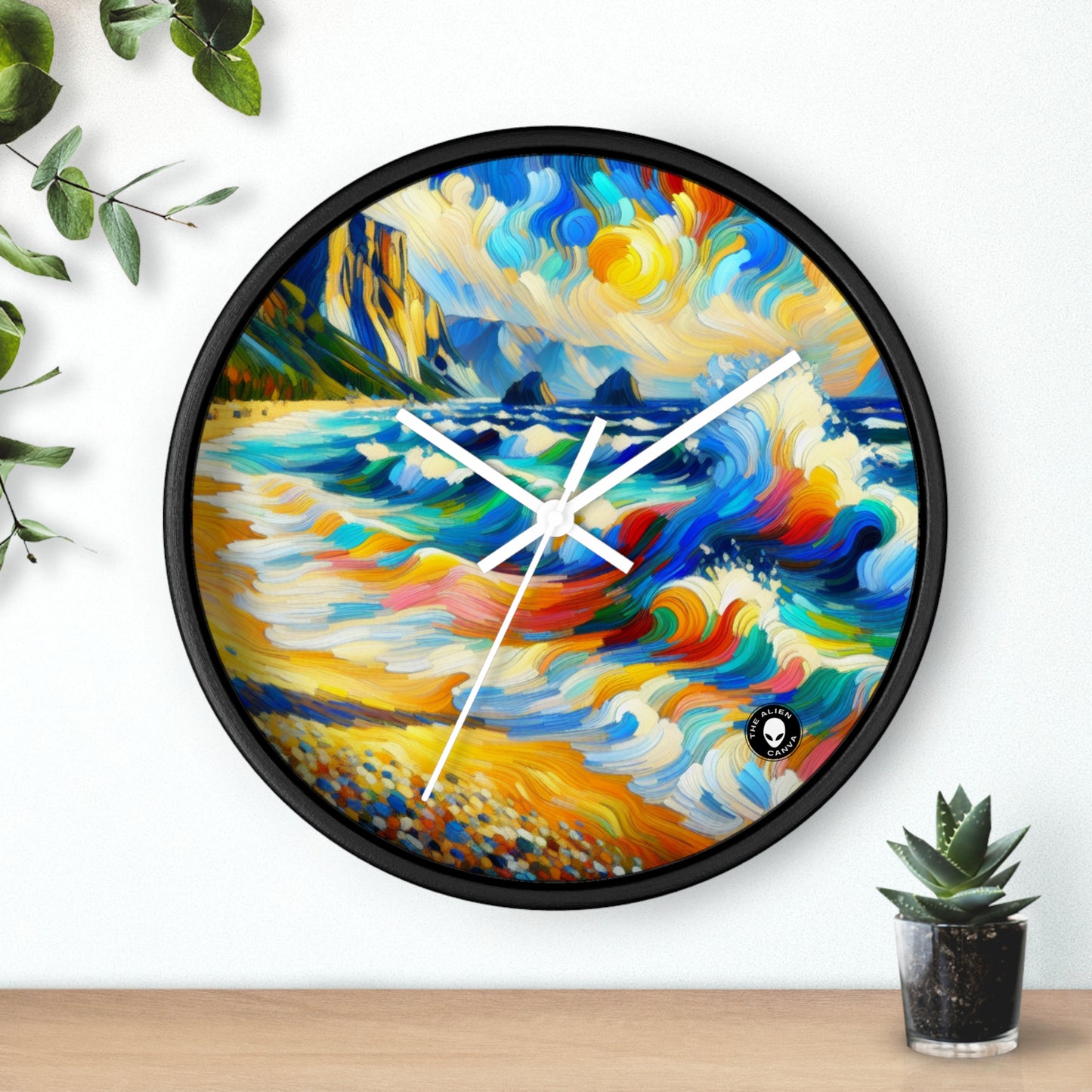 "Le Rivage Fauviste" - L'Horloge Murale Alien Fauvisme