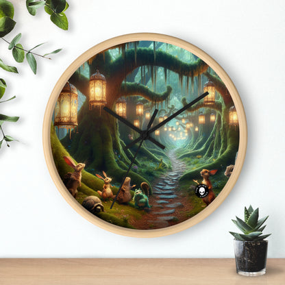 "L'aventure dans la forêt enchantée" - L'horloge murale extraterrestre