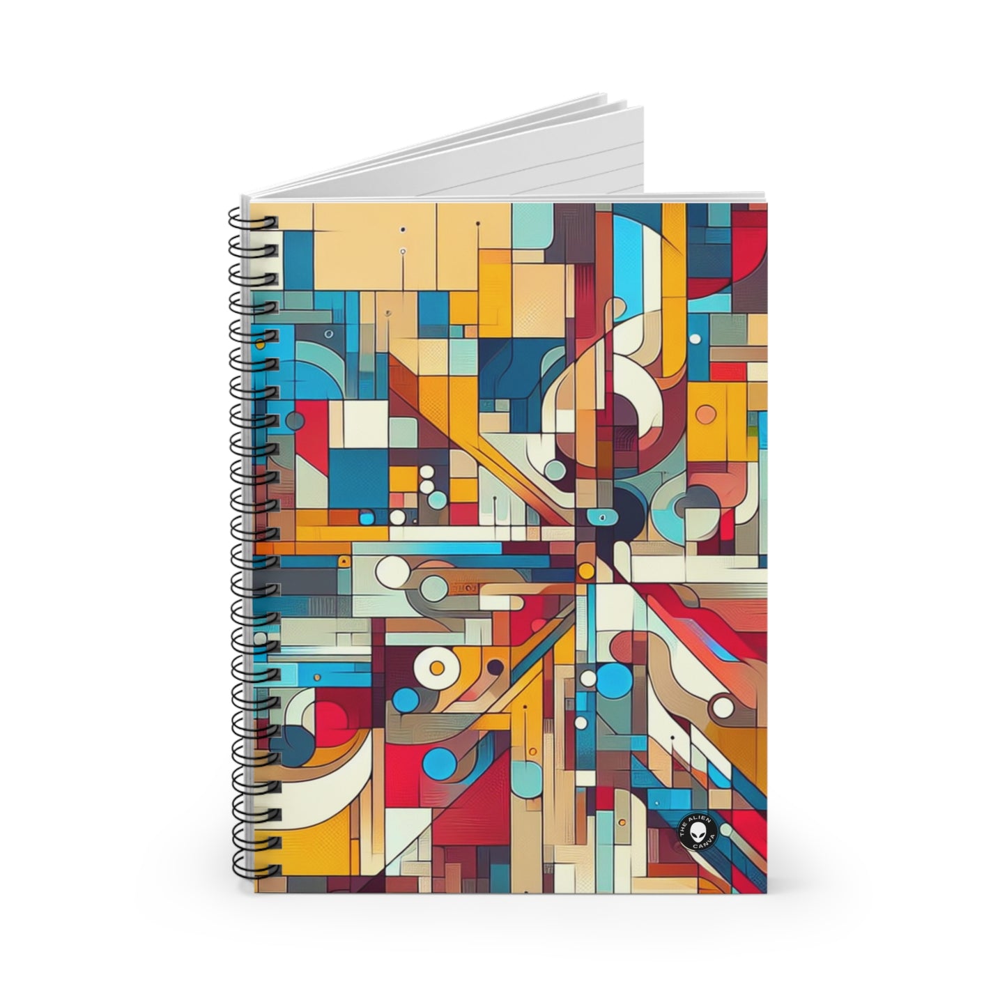 "Galactic Whirlwind: An Abstract Exploration of Cosmic Mysteries" - The Alien Spiral Notebook (Ruled Line) Abstract Art