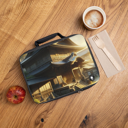 "Golden Hour Bliss: Photographic Realism Landscape"- The Alien Lunch Bag Photographic Realism