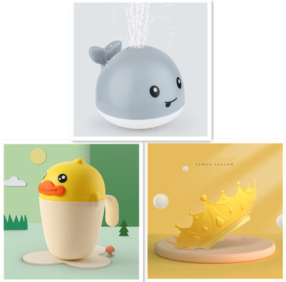 Nouveau Bébé salle de bain bain électrique Induction baleine Spray petit jouet