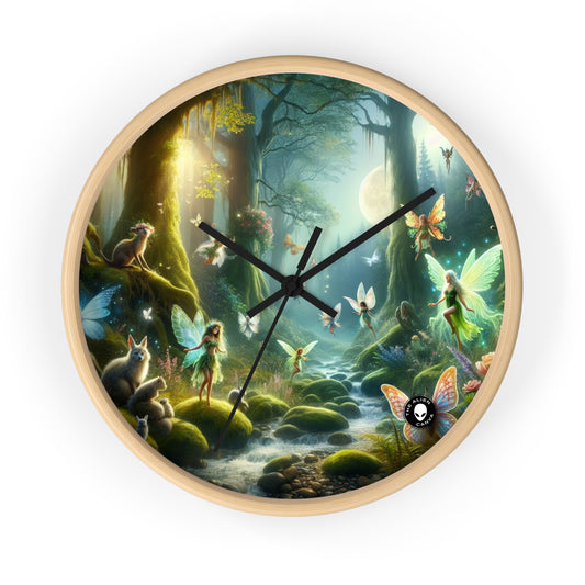 "Enchanted Moonlit Forest" - The Alien Wall Clock