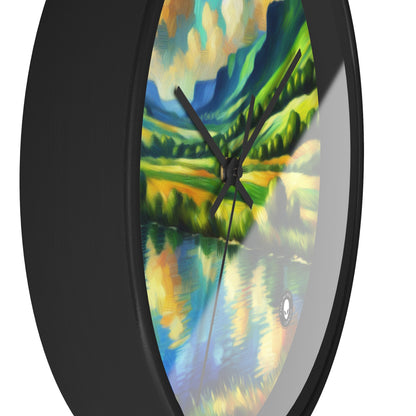 "Serenity at Sunset: An Impressionistic Meadow" - The Alien Wall Clock Impressionism