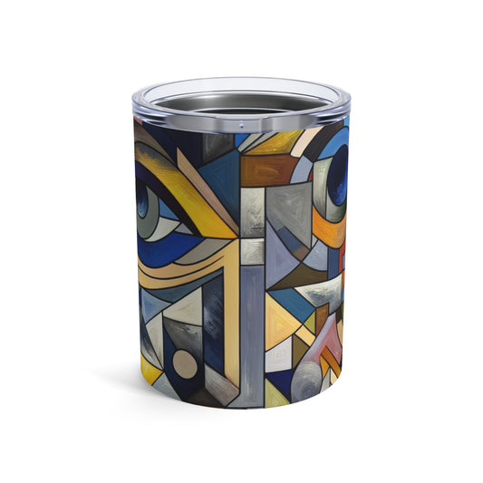 "Urban Fragmentation: An Analytical Cubist Cityscape" - The Alien Tumbler 10oz Analytical Cubism