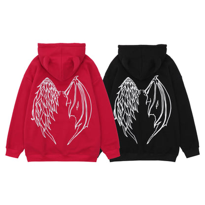 Sudadera con capucha Devil de polar estampado para hombre