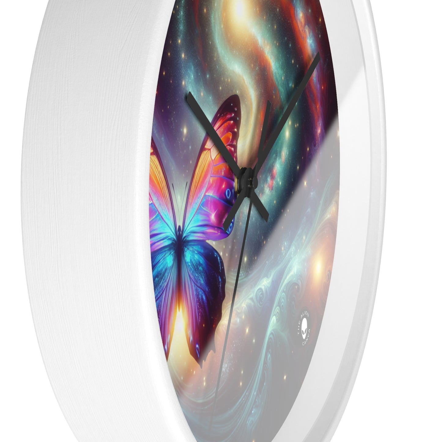 "Galactic Butterfly: A Cosmic Spectacle" - The Alien Wall Clock