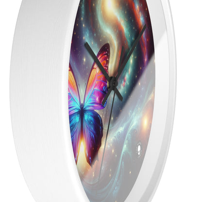 "Galactic Butterfly: A Cosmic Spectacle" - The Alien Wall Clock