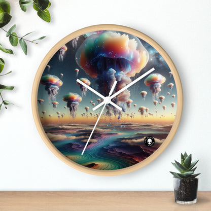 "Jellyfish Sky: A Surreal World" - The Alien Wall Clock