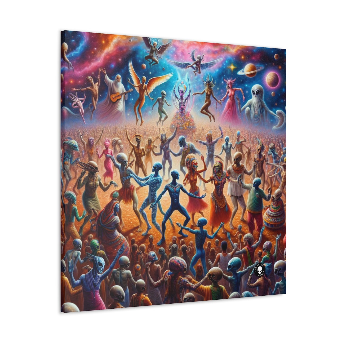 "Interstellar Rave: Embracing Cosmic Unity" - The Alien Canva