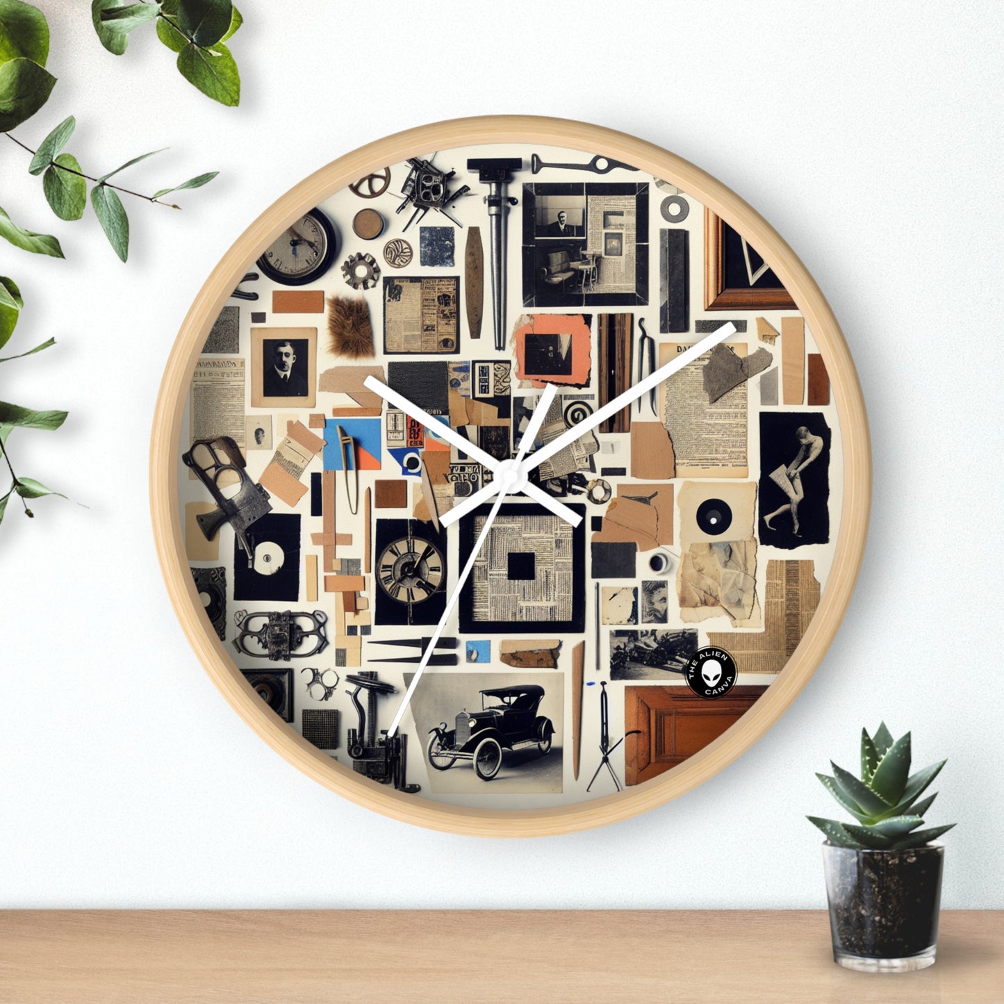 "Chaos in Modernity: A Journey to Meaning" - The Alien Wall Clock Dadaism