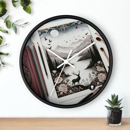 "Twilight Serenity: A Romantic Landscape" - The Alien Wall Clock Romanticism