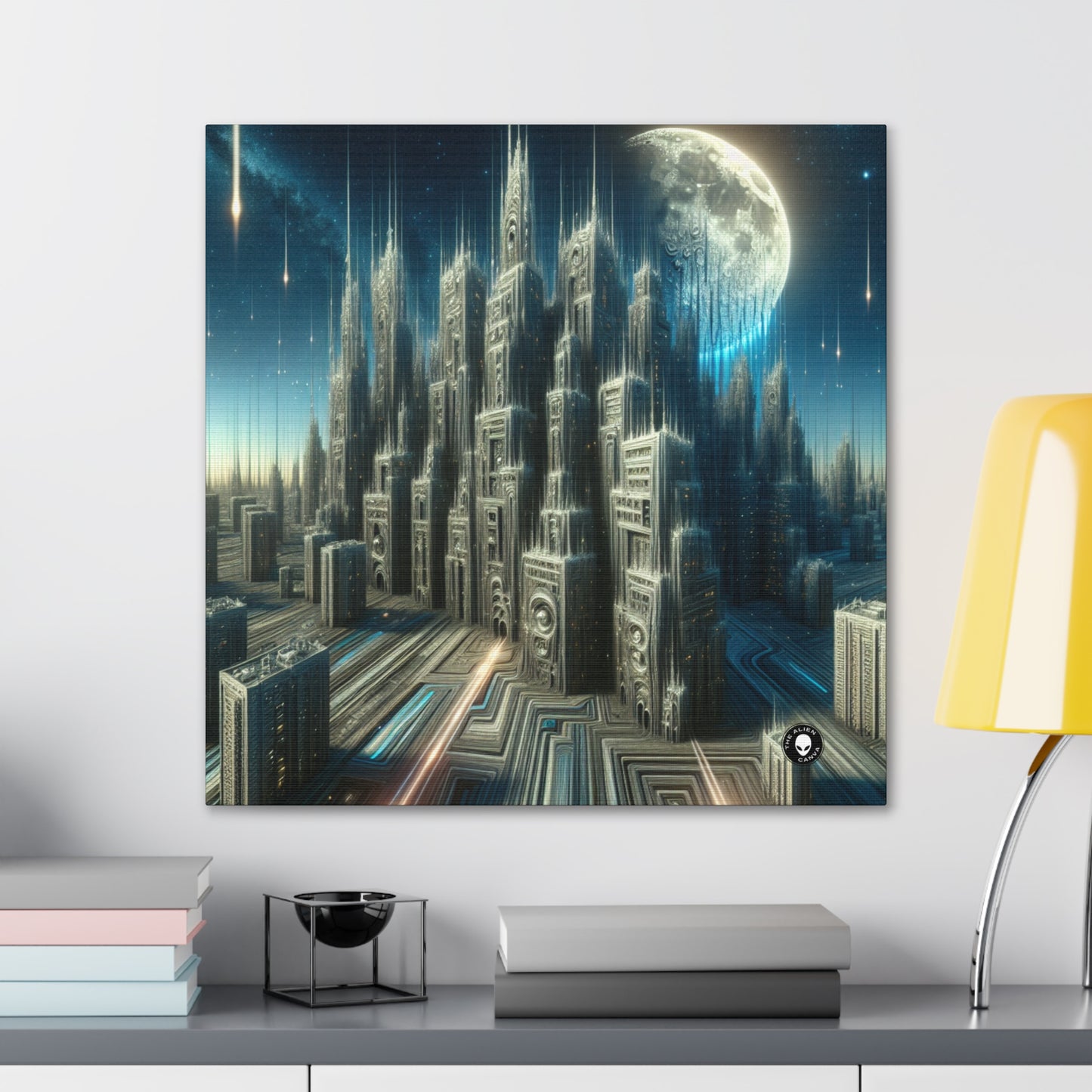 "Nighttime Cityscape Melt" - The Alien Canva