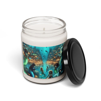 "Glimmering Depths: The Enchanted Underwater City" - The Alien Scented Soy Candle 9oz