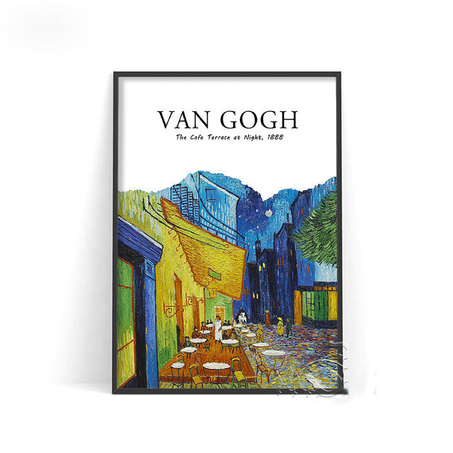 Van Gogh Exhibition Printing Poster Retro Art Wall Decoration