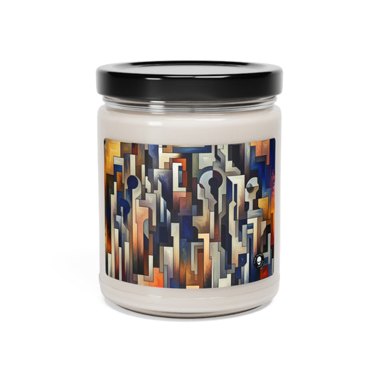 "Enigma Realms: Un mundo de belleza surrealista" - La vela de soja con aroma a alienígena, 9 oz, arte metafísico