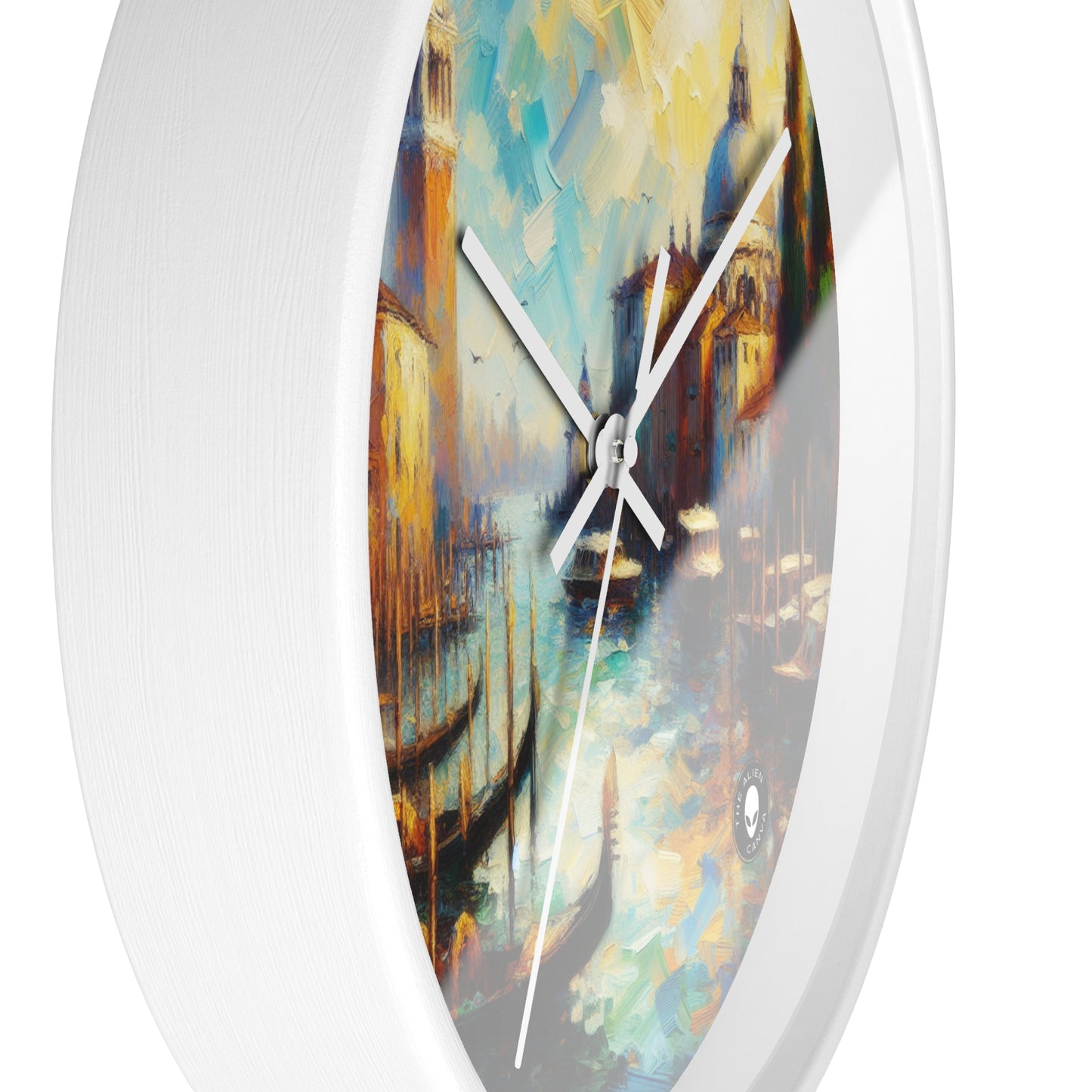 "Serenity in the City: Capturing the Golden Hour" - The Alien Wall Clock Impressionism