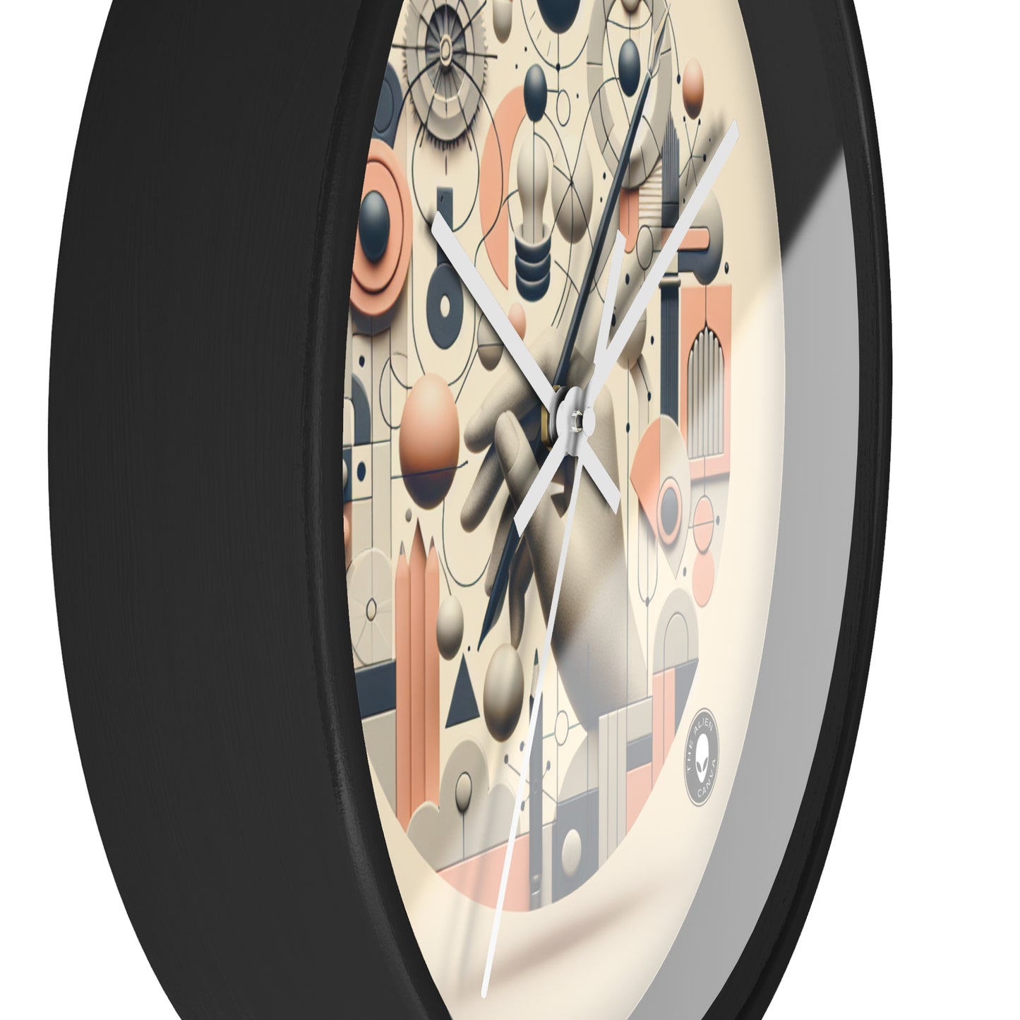 "Tech-Nature Fusion: An Artistic Exploration" - The Alien Wall Clock Conceptual Art