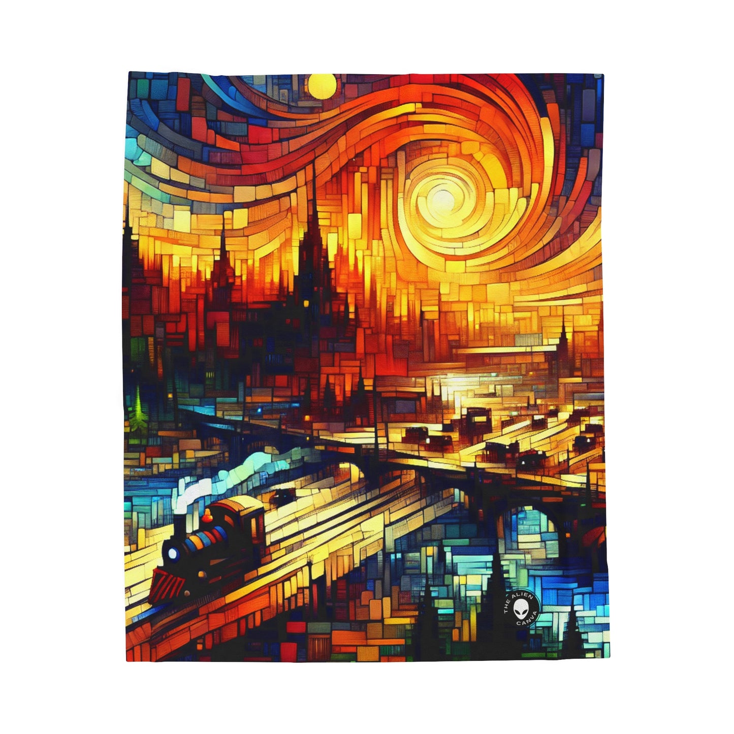 "A World Beyond: An Epic Fantasy Game Landscape" - The Alien Velveteen Plush Blanket Video Game Art